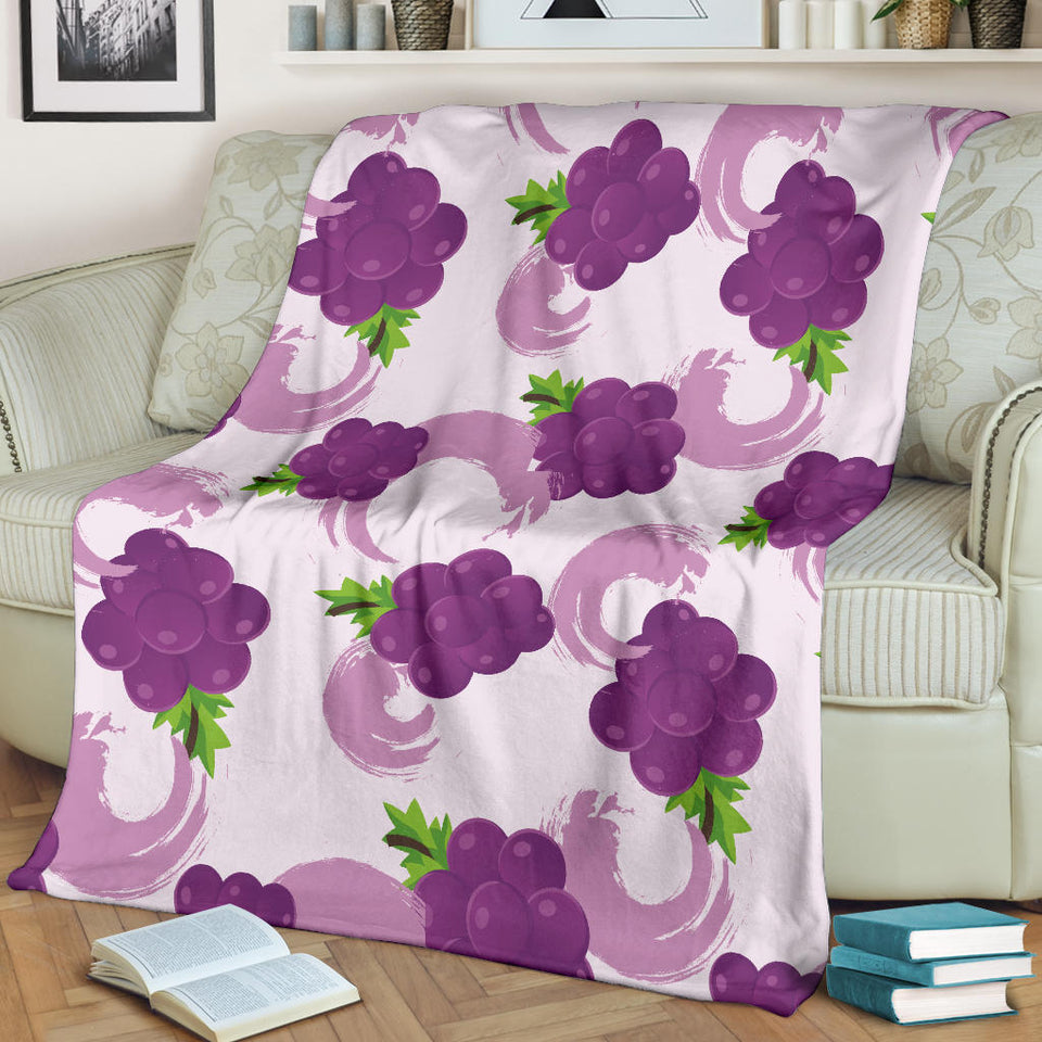 Cute Grape Pattern Premium Blanket
