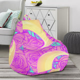 Moon Pink Rose Background Bean Bag Cover