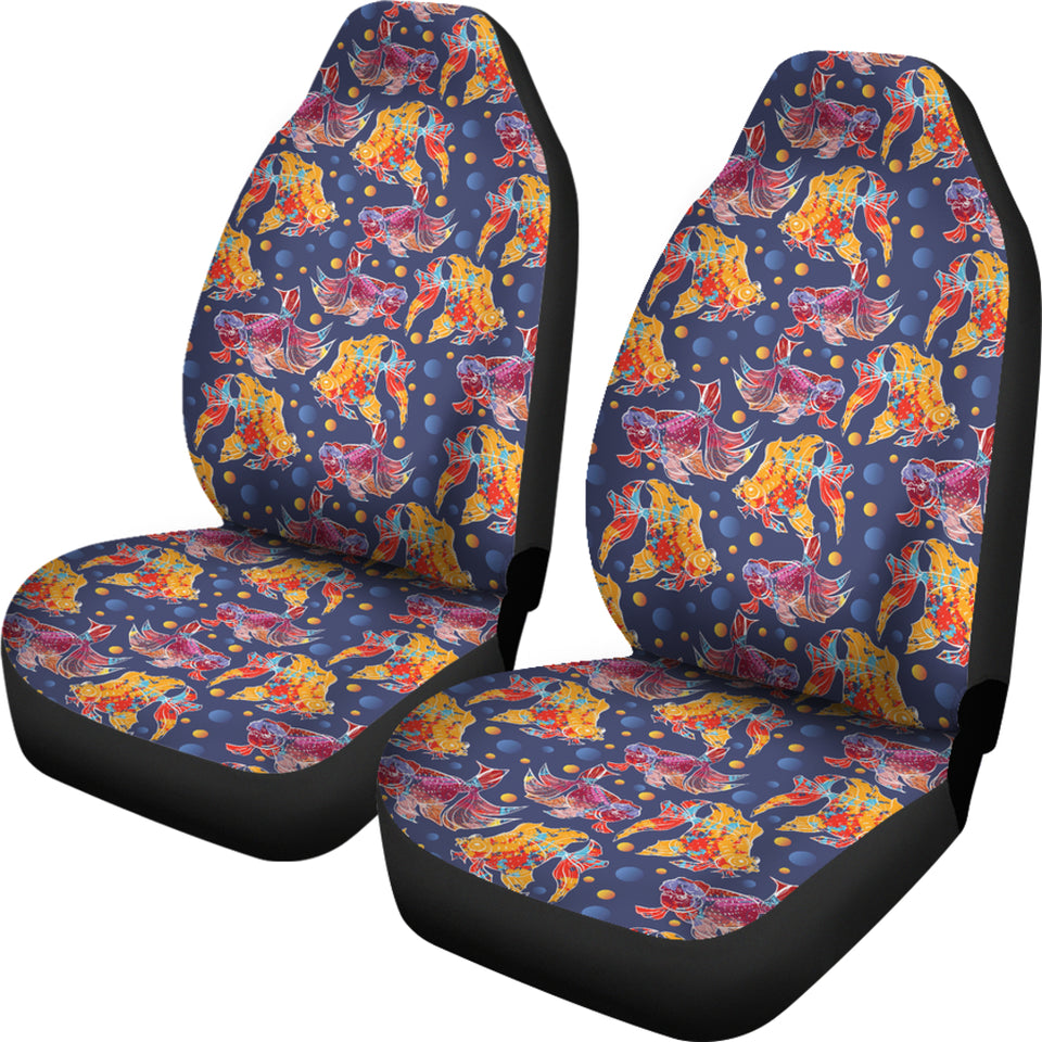 Goldfish Pattern Print Design 05 Universal Fit Car Seat Covers