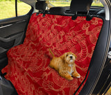 Gold Dragons Red Background Dog Car Seat Covers