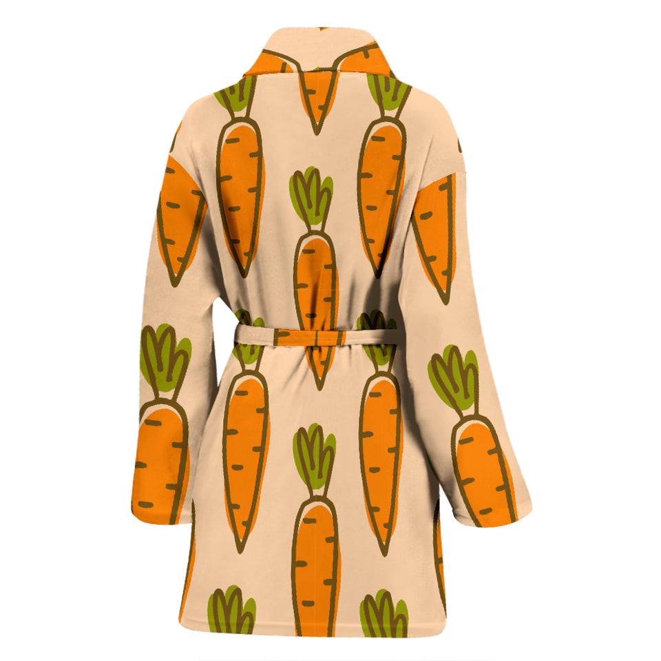 Carrot Pattern Print Design 04 Women's Bathrobe