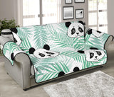 Panda pattern tropical leaves background Sofa Cover Protector