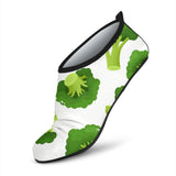 Cute Broccoli Pattern Aqua Shoes