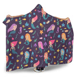 Beautiful Mermaid Fish Jellyfish Algae Other Marine World Hooded Blanket