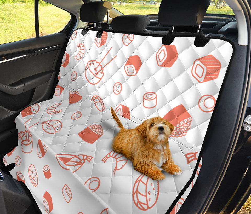 Sushi Pattern Dog Car Seat Covers