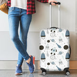 Hand Drawn Space Elements Space Rocket Star Planet Space Probe Cabin Suitcases Luggages