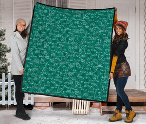 Math Pattern Print Design 01 Premium Quilt