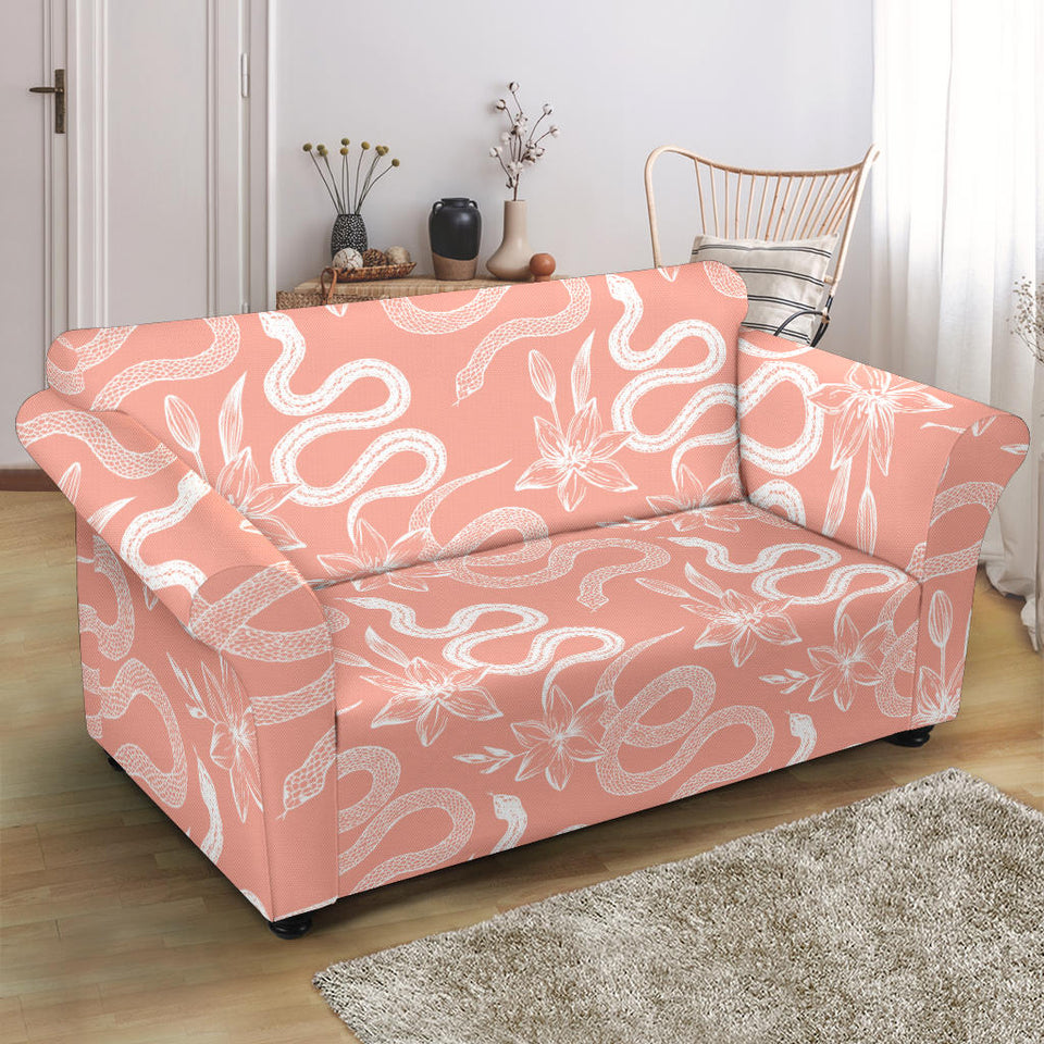 Snake Lilies Flower Pattern Loveseat Couch Slipcover