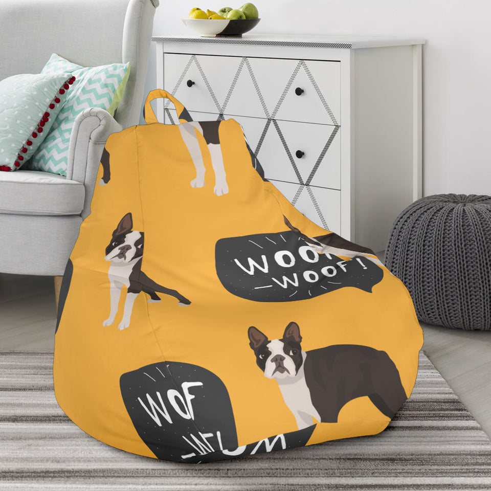 Boston Terrier Design Pattern Bean Bag Cover