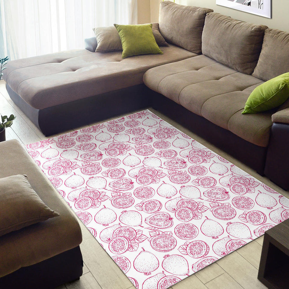 Sketch Guava Pattern Area Rug