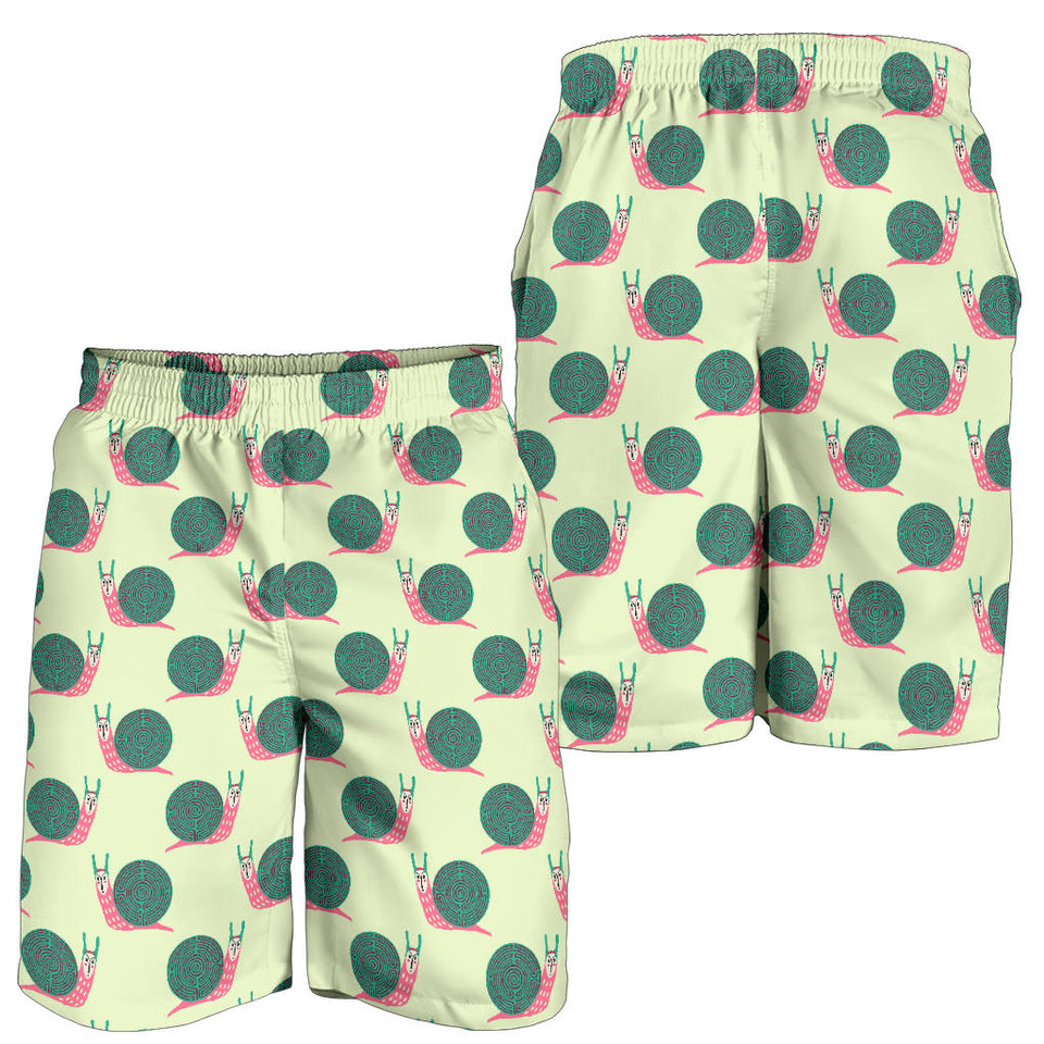 Snail Pattern Print Design 04 Men Shorts