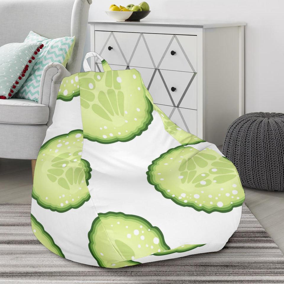 Cucumber Slices Pattern Bean Bag Cover