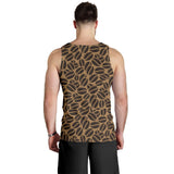 Coffee bean on brown background Men Tank Top