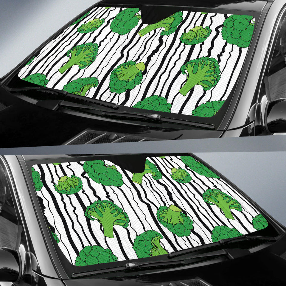 Cool Broccoli Pattern Car Sun Shade