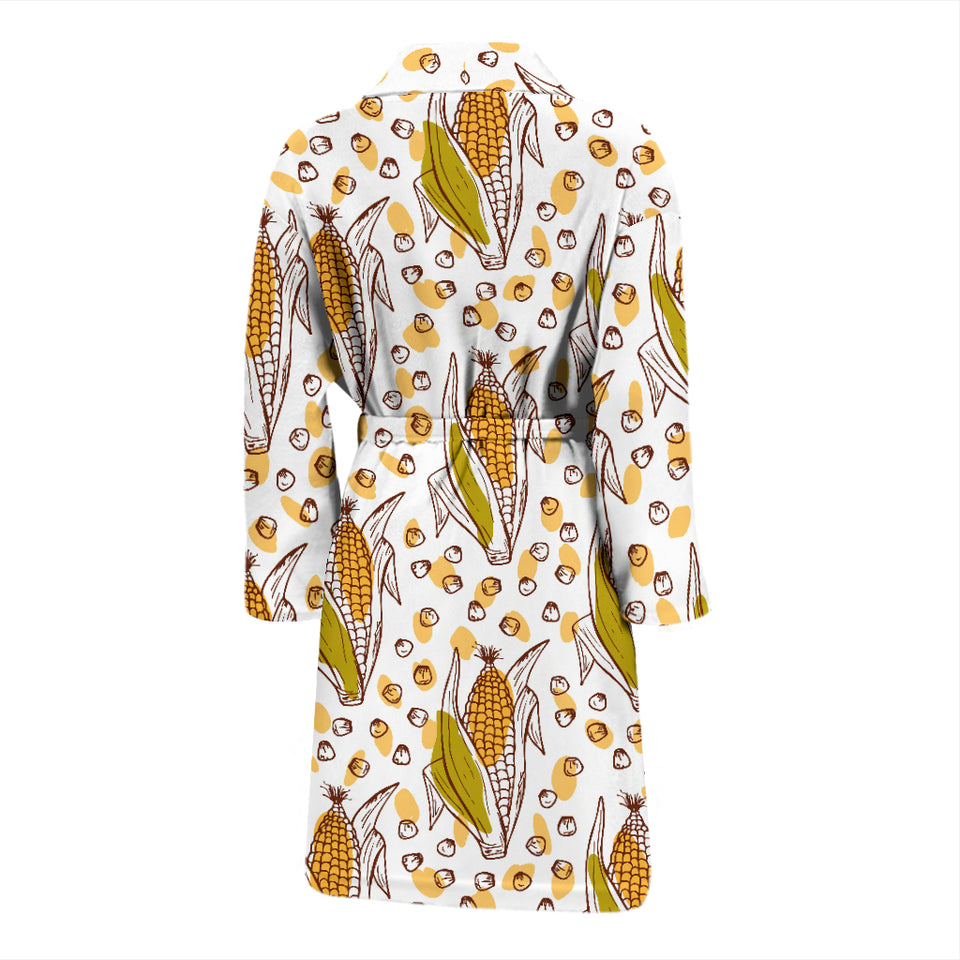 Corn Pattern Print Design 02 Men's Bathrobe