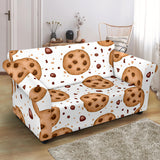 Chocolate Chip Cookie Pattern Loveseat Couch Slipcover