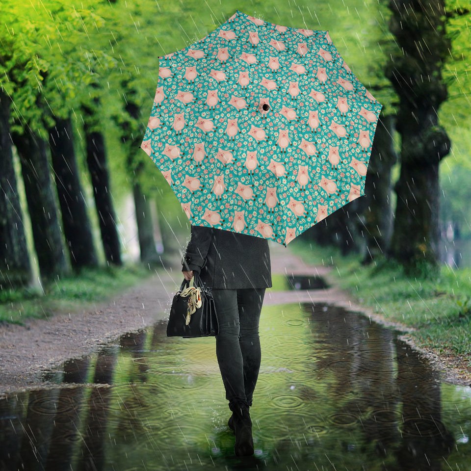 Pig Pattern Print Design 01 Umbrella
