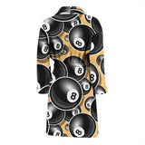 Billiard Ball Pattern Print Design 04 Men's Bathrobe