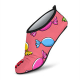 Colorful Wrapped Candy Pattern Aqua Shoes