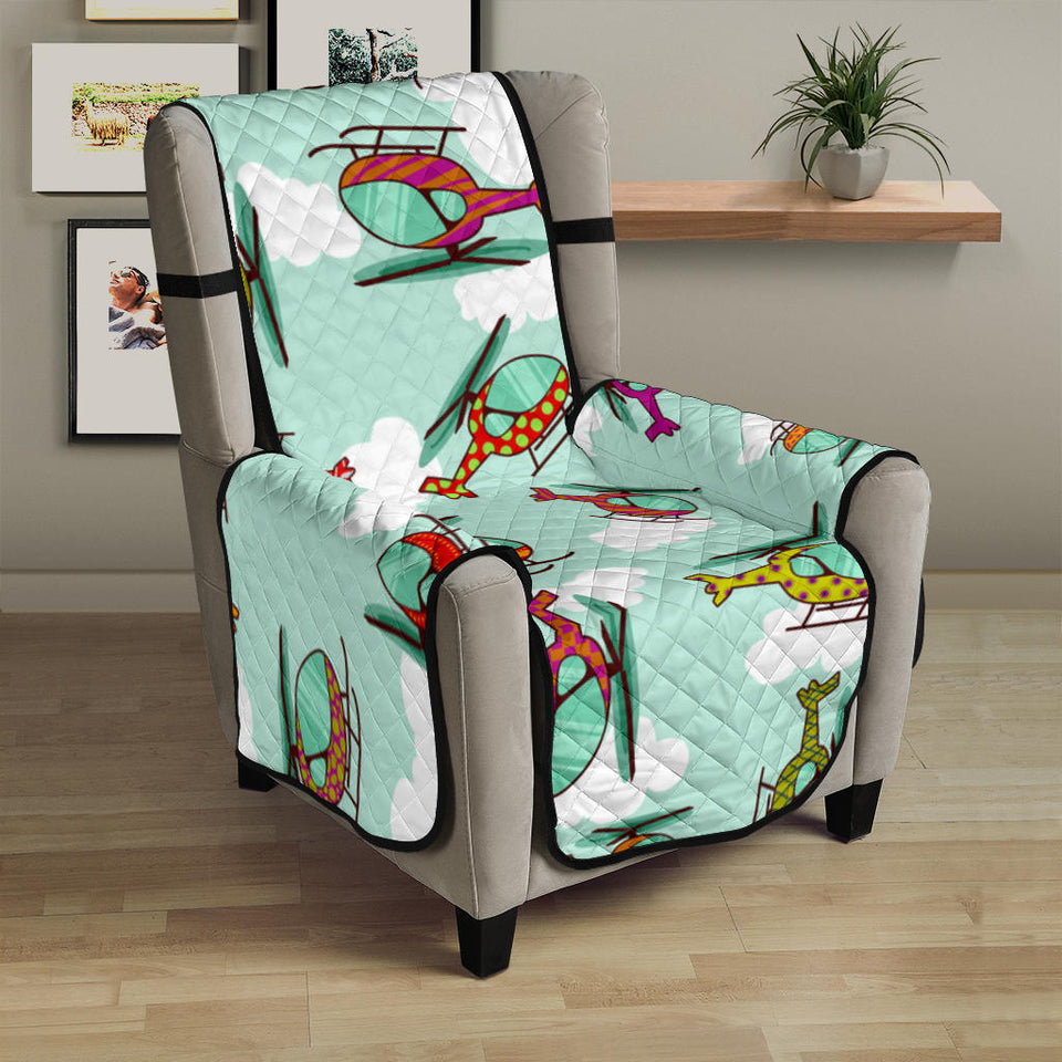 Helicopter design pattern Chair Cover Protector