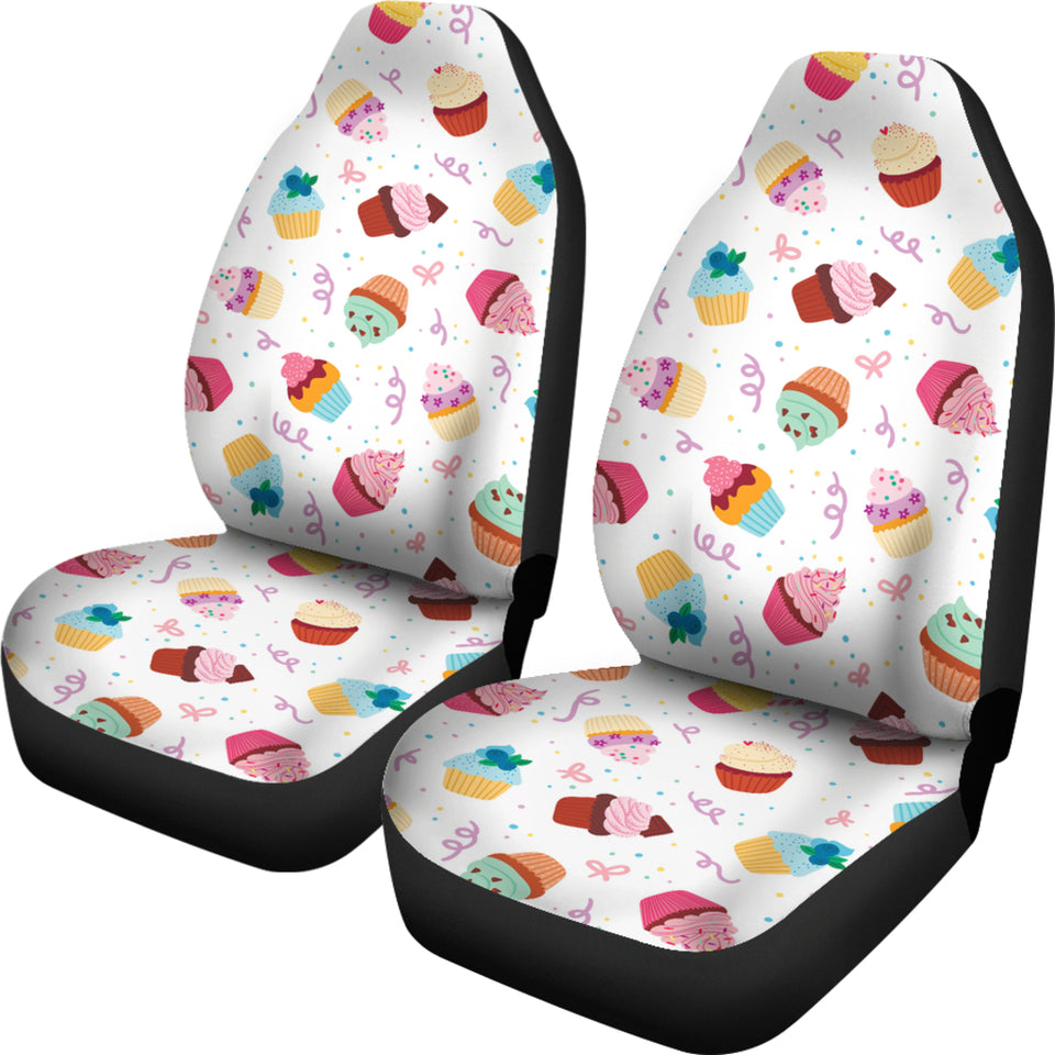 Cake Cupcake Design Pattern Universal Fit Car Seat Covers