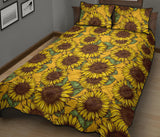 Sunflower pattern Quilt Bed Set