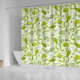 Cute Frog Dragonfly Pattern Shower Curtain Fulfilled In US