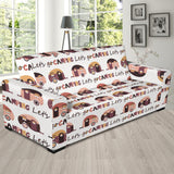 Camper Van Pattern Print Design 01 Sofa Slipcover