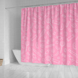 Sweet Candy Pink Background Shower Curtain Fulfilled In US