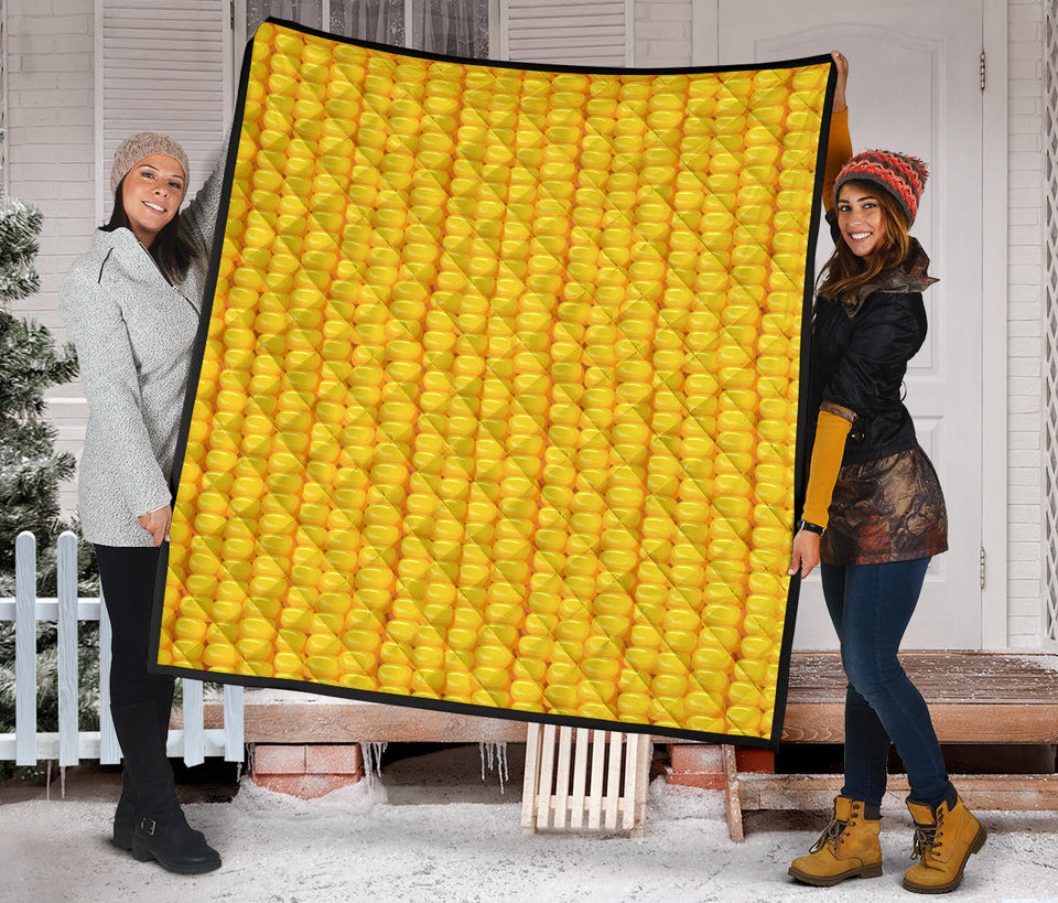 Corn Pattern Print Design 04 Premium Quilt