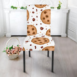 Chocolate Chip Cookie Pattern Dining Chair Slipcover
