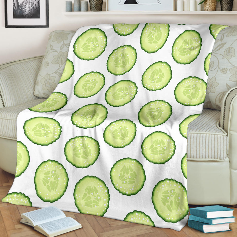 Cucumber Slices Pattern Premium Blanket