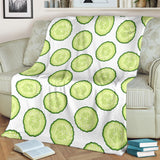 Cucumber Slices Pattern Premium Blanket