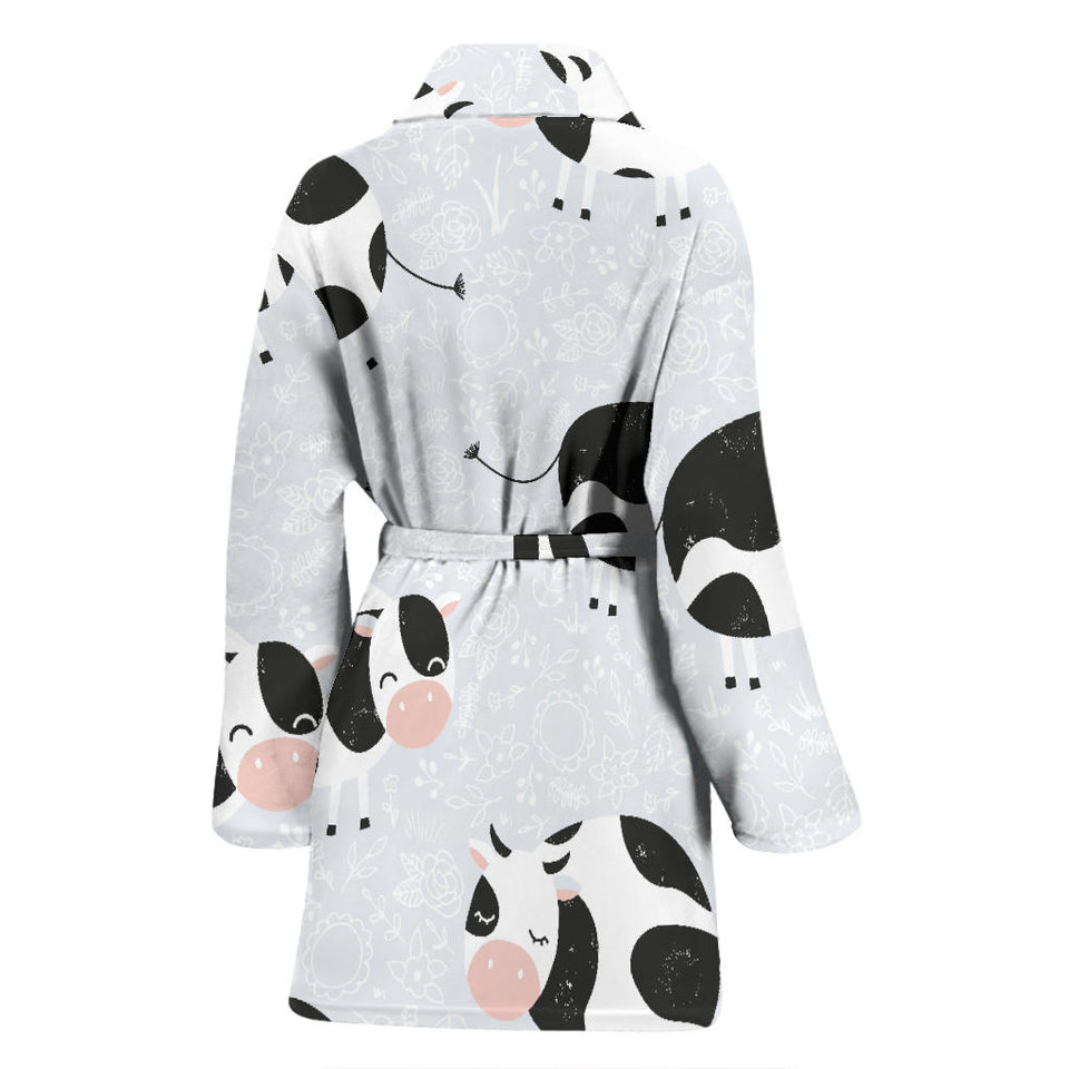 Cute Cows Pattern Women'S Bathrobe