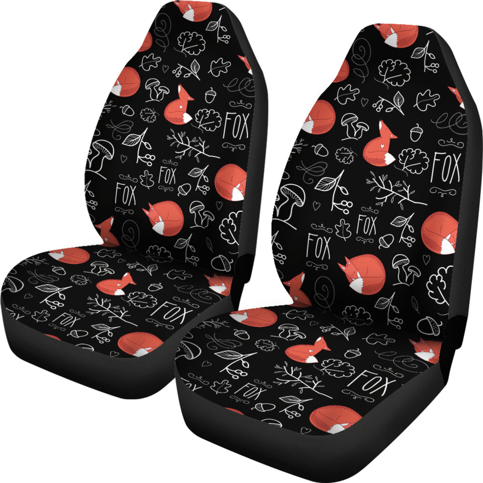 Fox Sleeping Fox Pattern Universal Fit Car Seat Covers