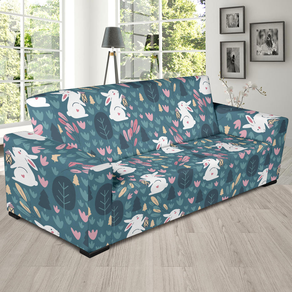 Cute Rabbit Pattern Sofa Slipcover