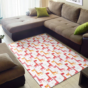 Giraffe Pattern Print Design 03 Area Rug