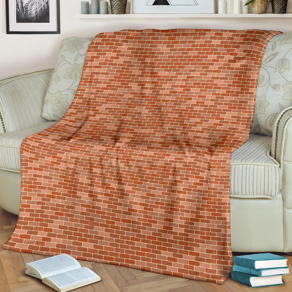 Brick Printed Pattern Print Design 02 Premium Blanket