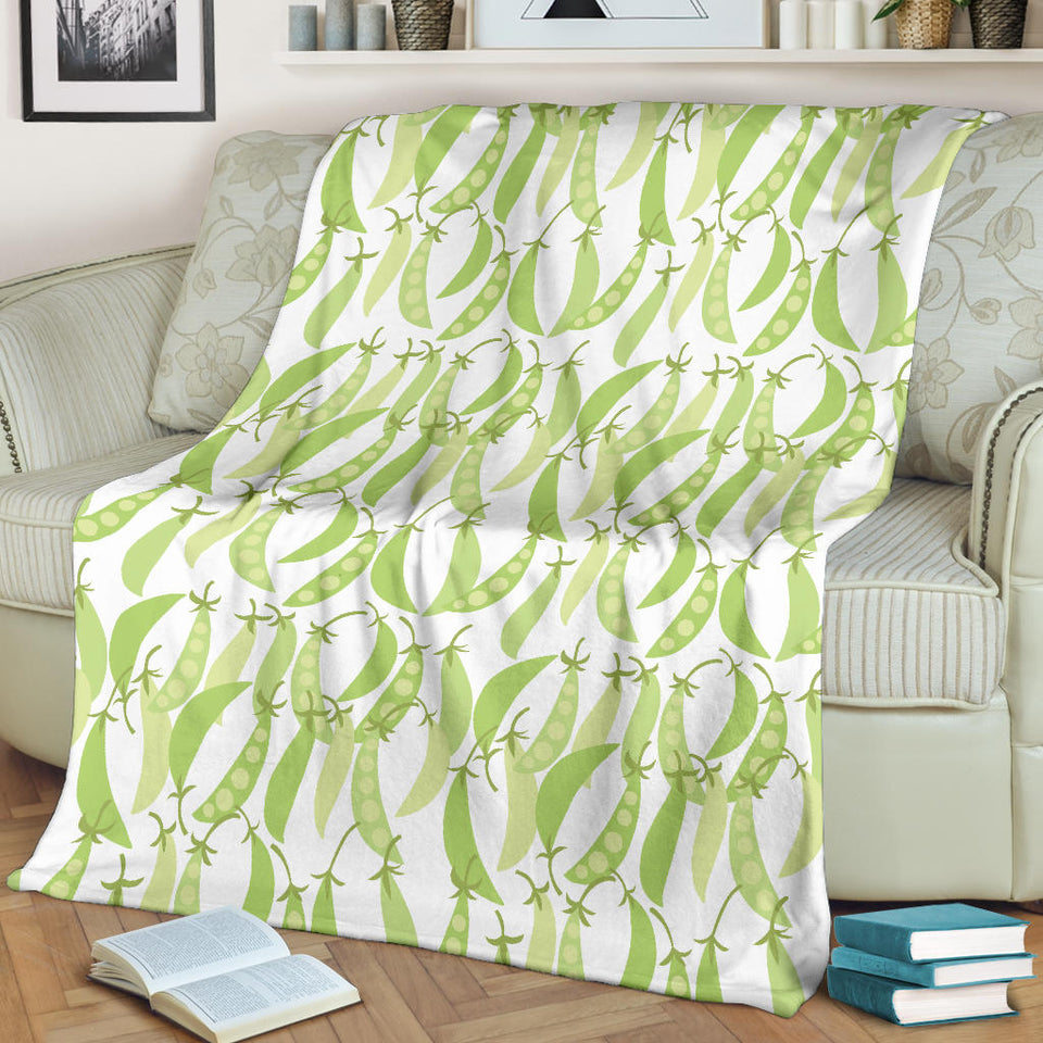Green Peas Pattern Print Design 03 Premium Blanket