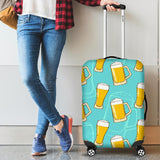 Beer Pattern Green Background Cabin Suitcases Luggages