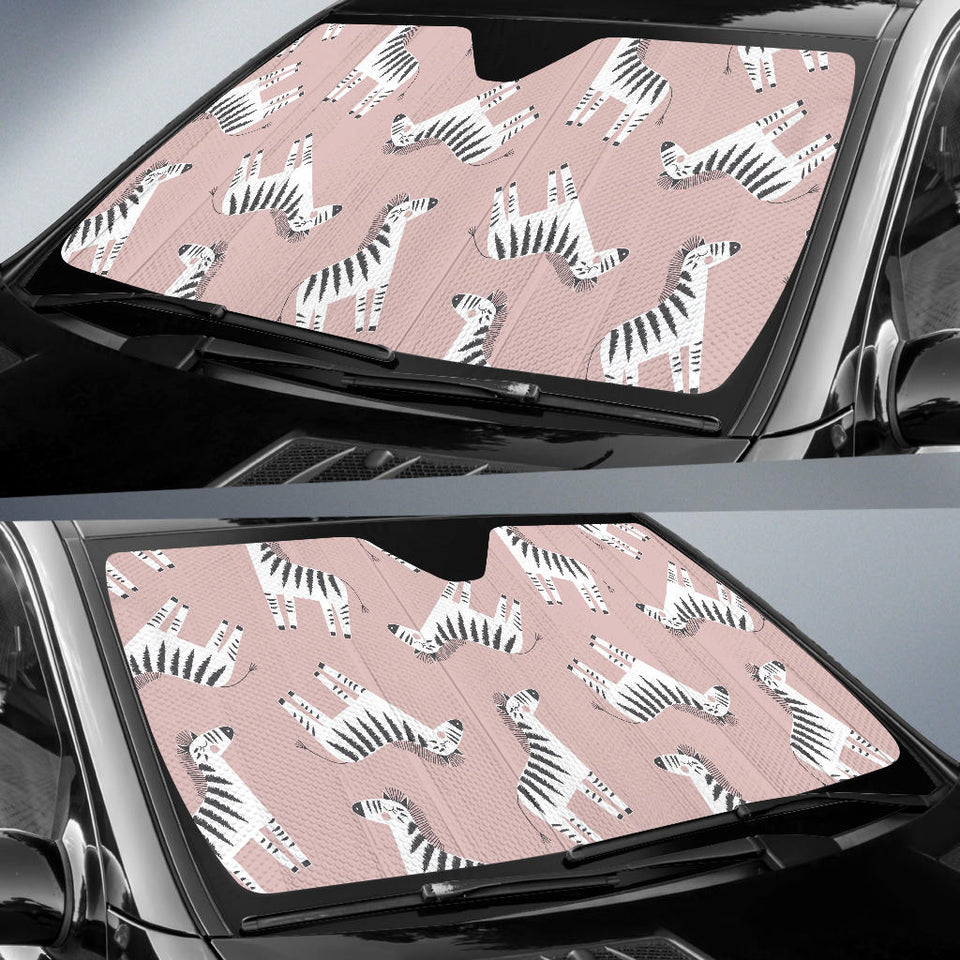 Cute Zebra Pattern Car Sun Shade
