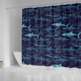 Shark Pattern Shower Curtain Fulfilled In US