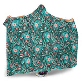 Elephants Jungle Pattern Hooded Blanket