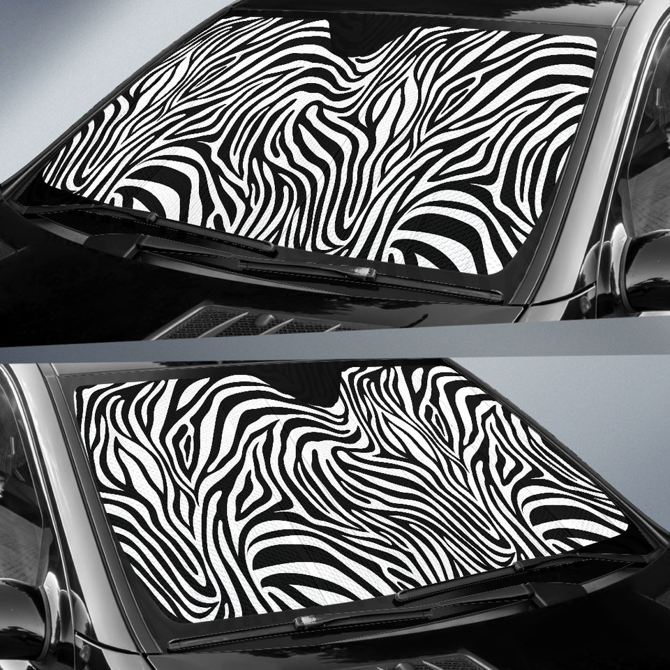 Zebra Skin Pattern Car Sun Shade