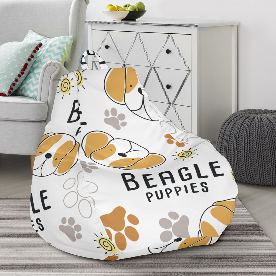 Cute Beagle Dog Pattern Background Bean Bag Cover