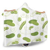 Cucumber Sketch Pattern Hooded Blanket
