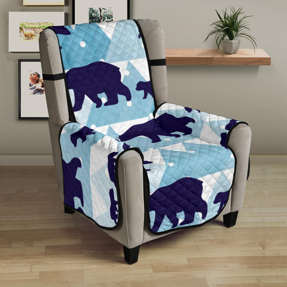 polar bear winter snow pattern Chair Cover Protector