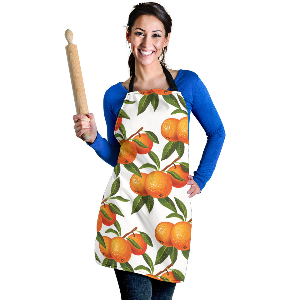 Oranges Pattern Background Adjustable Apron