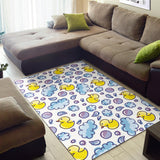 Duck Toy Pattern Print Design 01 Area Rug