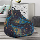 Beautiful Peacock Feather Pattern Bean Bag Cover